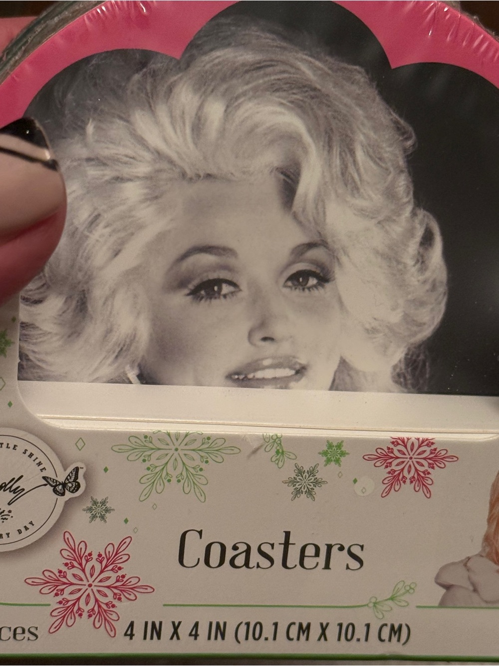 Retro Dolly Parton Photo Coasters Set of 8